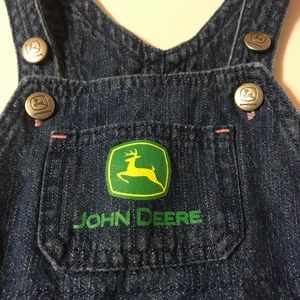 John Deere denim overall dress 6/9 months
